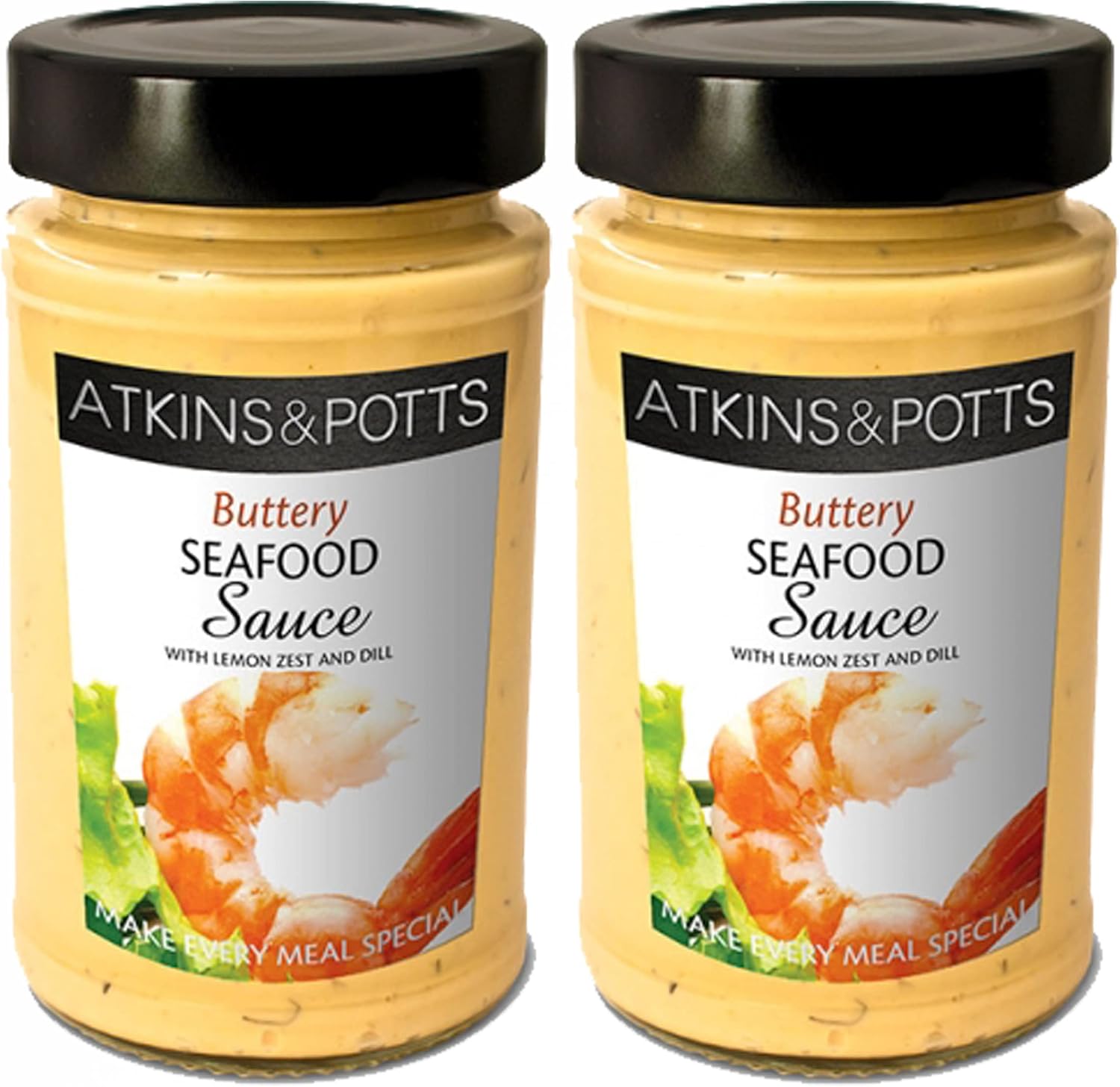 Atkins & Potts - Seafood Sauce with Lemon Zest and Dill 190g | Pack of 2