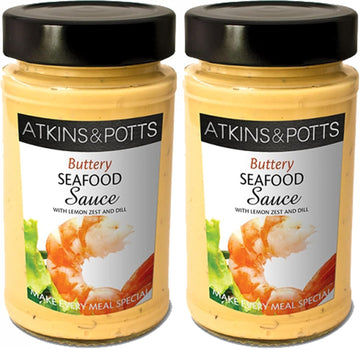 Atkins & Potts - Seafood Sauce with Lemon Zest and Dill 190g | Pack of 2