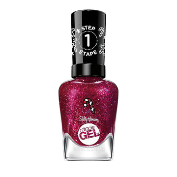 Sally Hansen Miracle Gel™, Holiday Baking Spirits Bright, Long Lasting, Gel-Like Formula, No Uv Lamp Needed, Pink Glitter Nail Polish