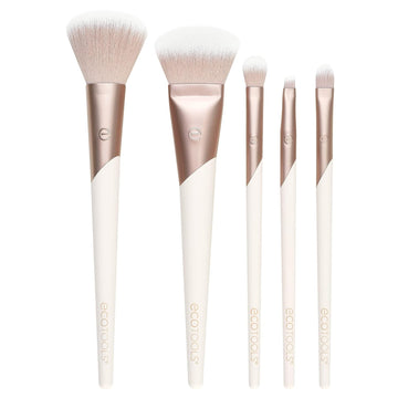 Ecotools Ecofriendly Luxe Flawless Foundation Makeup Brush For Liquid & Cream Foundation, Dense, Synthetic Bristles, Eco-Friendly Premium Quality Makeup Brush, Vegan & Cruelty-Free, 1 Count