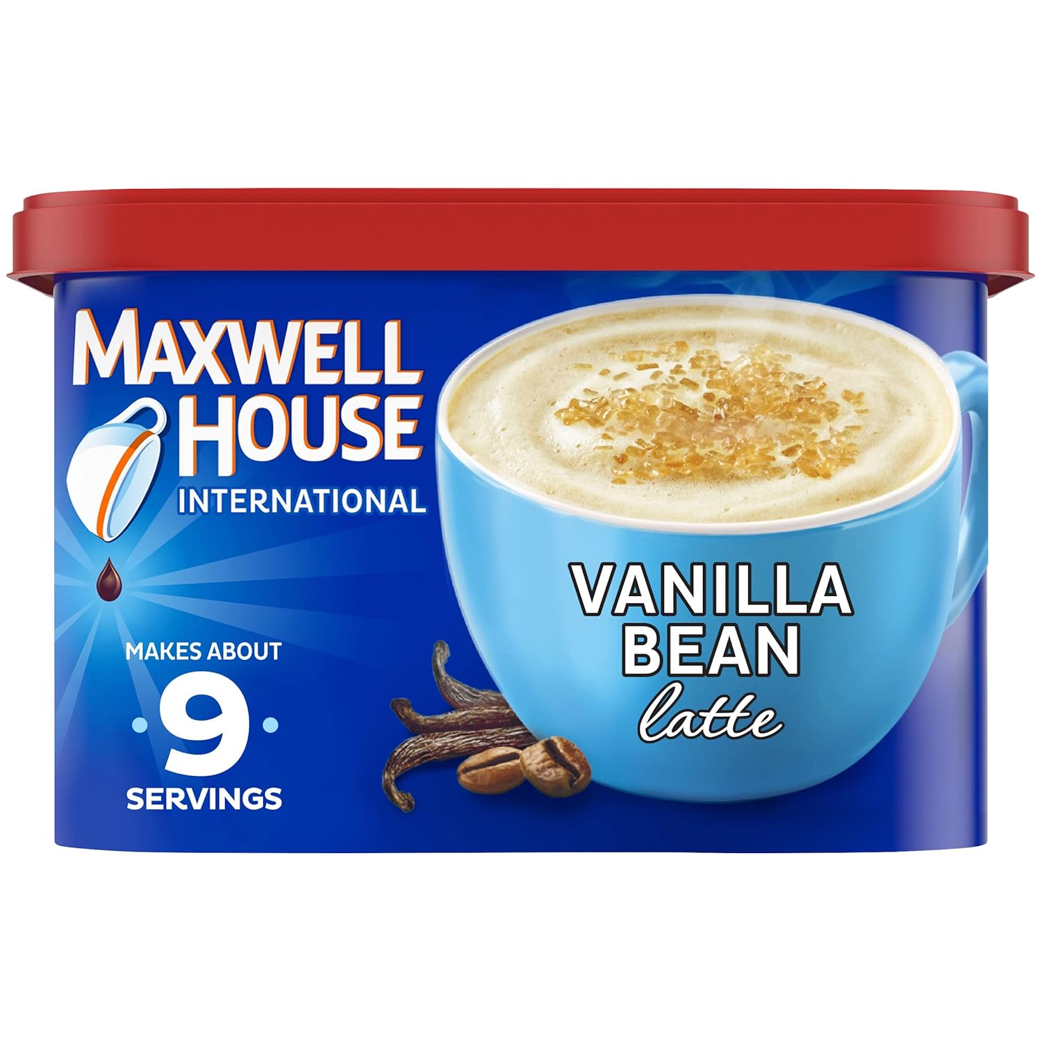 Maxwell House International Vanilla Bean Latte Instant Coffee (8.5 Oz Canister)