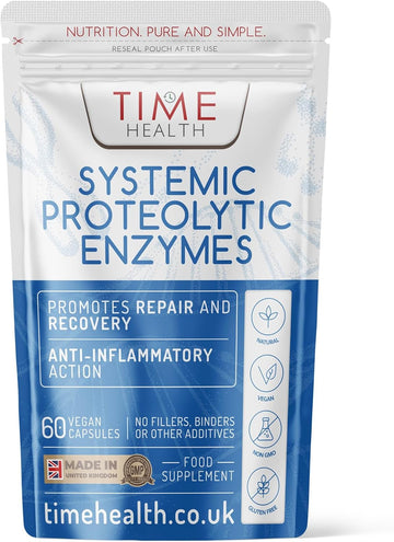 Systemic Proteolytic Enzymes Complex – Repair & Recovery – Mixed Enzyme Formula With Ginger & Ionic Trade Minerals – Uk Made – Zero Additives – Pullulan (60 Count (Pack Of 1))