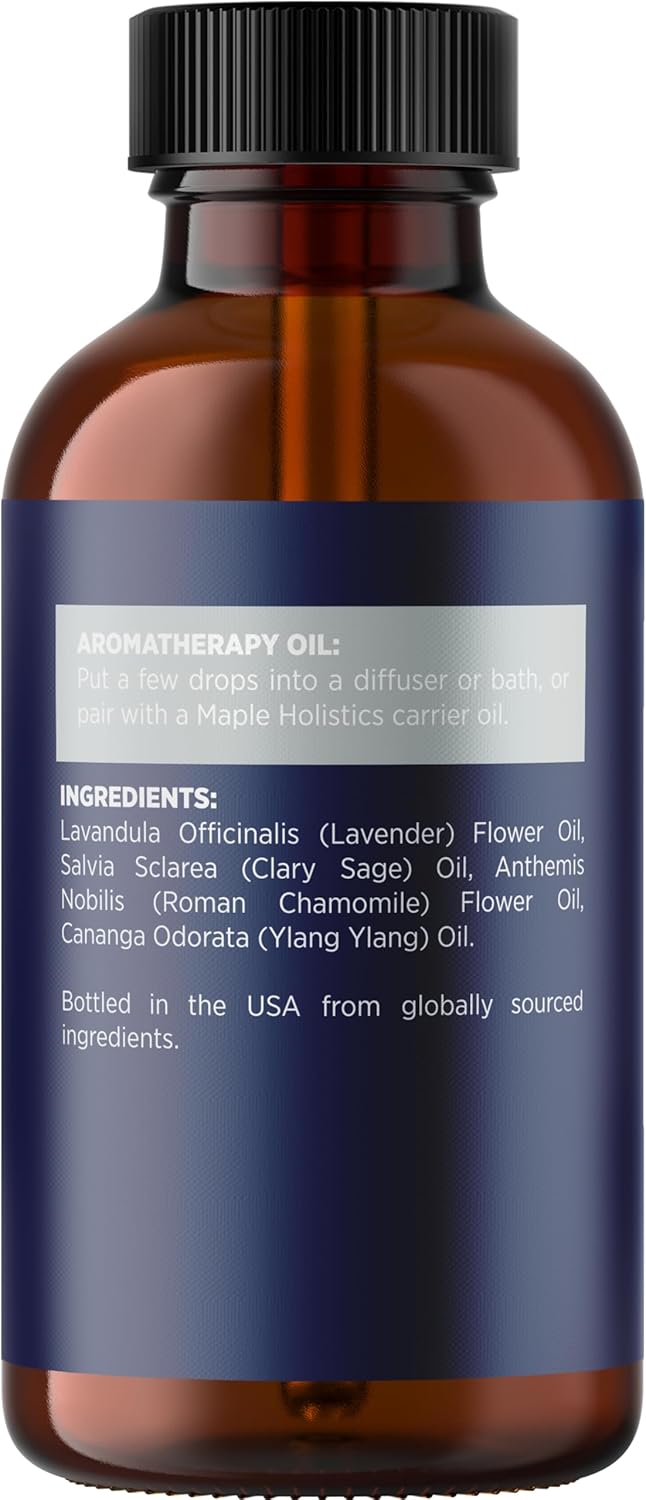Sleep Essential Oil Blend for Diffuser - Dream Essential Oil for Diffusers Aromatherapy and Wellness with Ylang-Ylang Clary Sage Roman Chamomile and Lavender Essential Oil for Nighttime Support 2oz