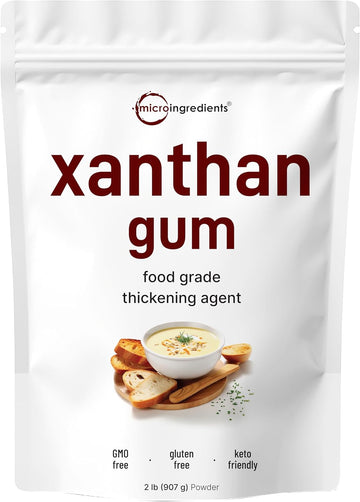 Xanthan Gum Powder, 2Lb (32Oz) | Premium Quality For Keto-Baking & Diet | Unflavored Thickening Agent For Cooking & Baking | Non-Gmo, Gluten Free, Keto & Vegan Friendly