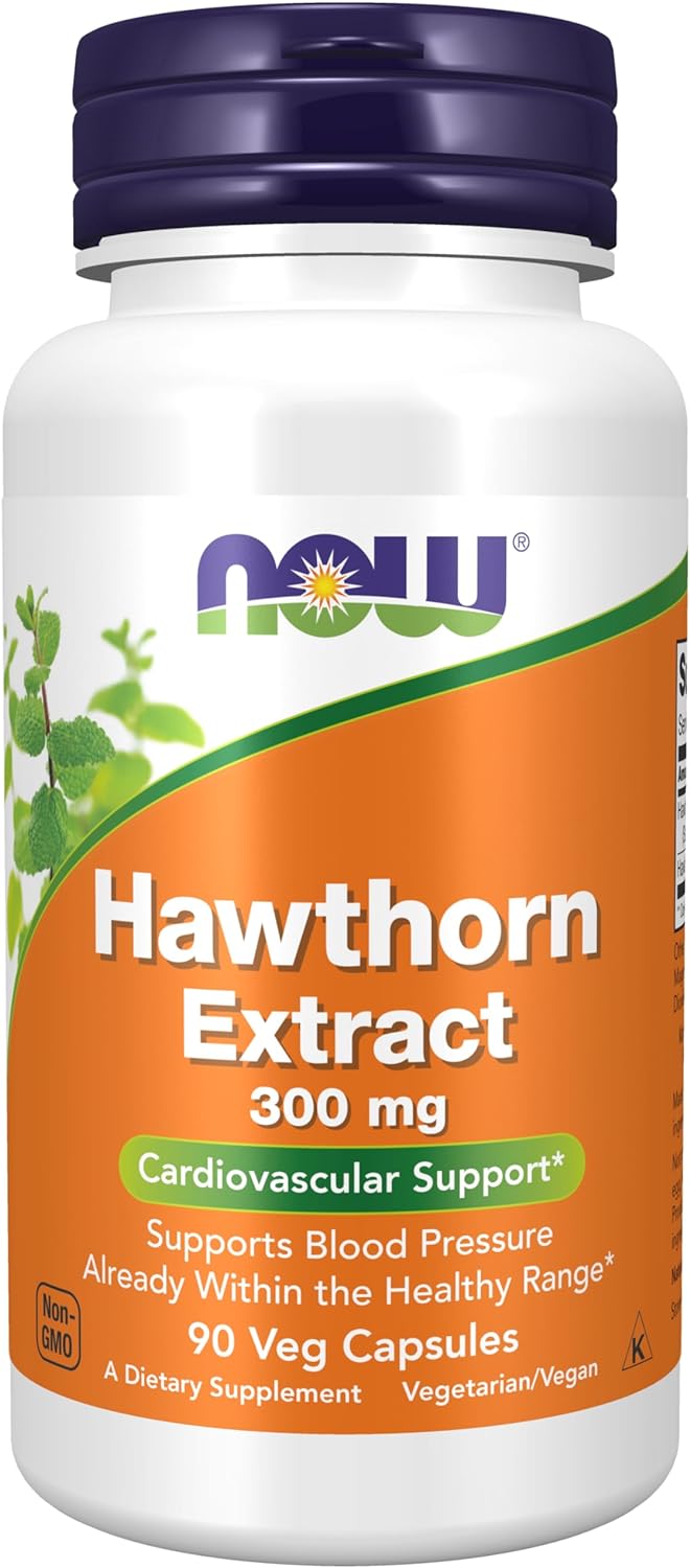 NOW Supplements, Hawthorn Extract 300 mg, Cardiovascular Support*, 90 Veg Capsules