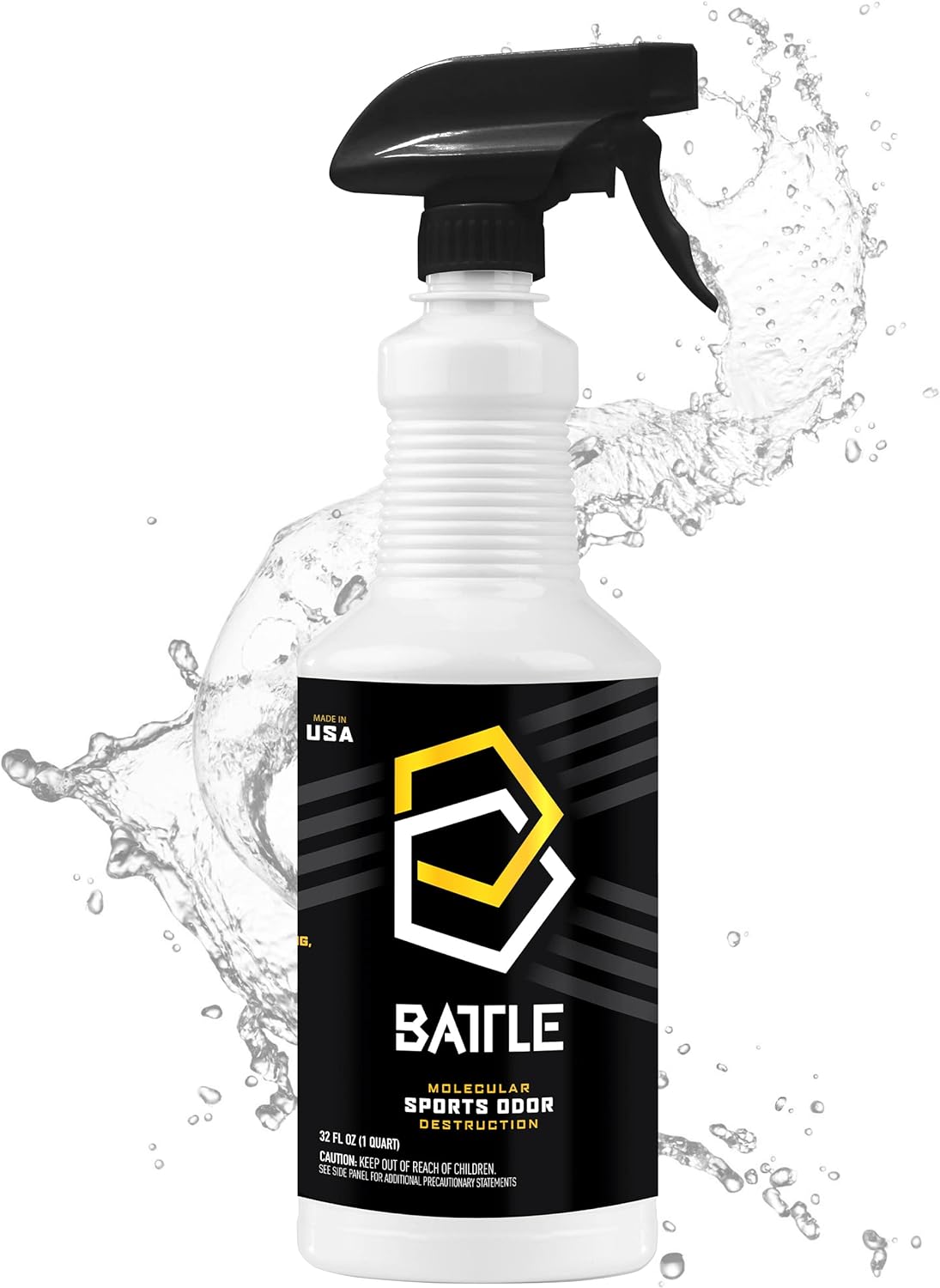 Battle Sports Odor Eliminator Spray - 32oz Sports Equipment Zero Odor Spray, Attacks the Source at the Molecular-Level - Perfect for Masks, Boxing Gloves, Helmet Cleaner and Gym Bag Deodorizer - Cleat