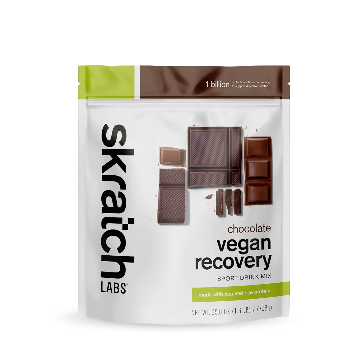 Skratch Labs Vegan Sport Chocolate Recovery Drink Mix With Electrolytes, (12 Servings) Meal Replacement Shake, Plant Based Non-Dairy Protein Powder From Pea Protein For Post Workout & Muscle Recovery