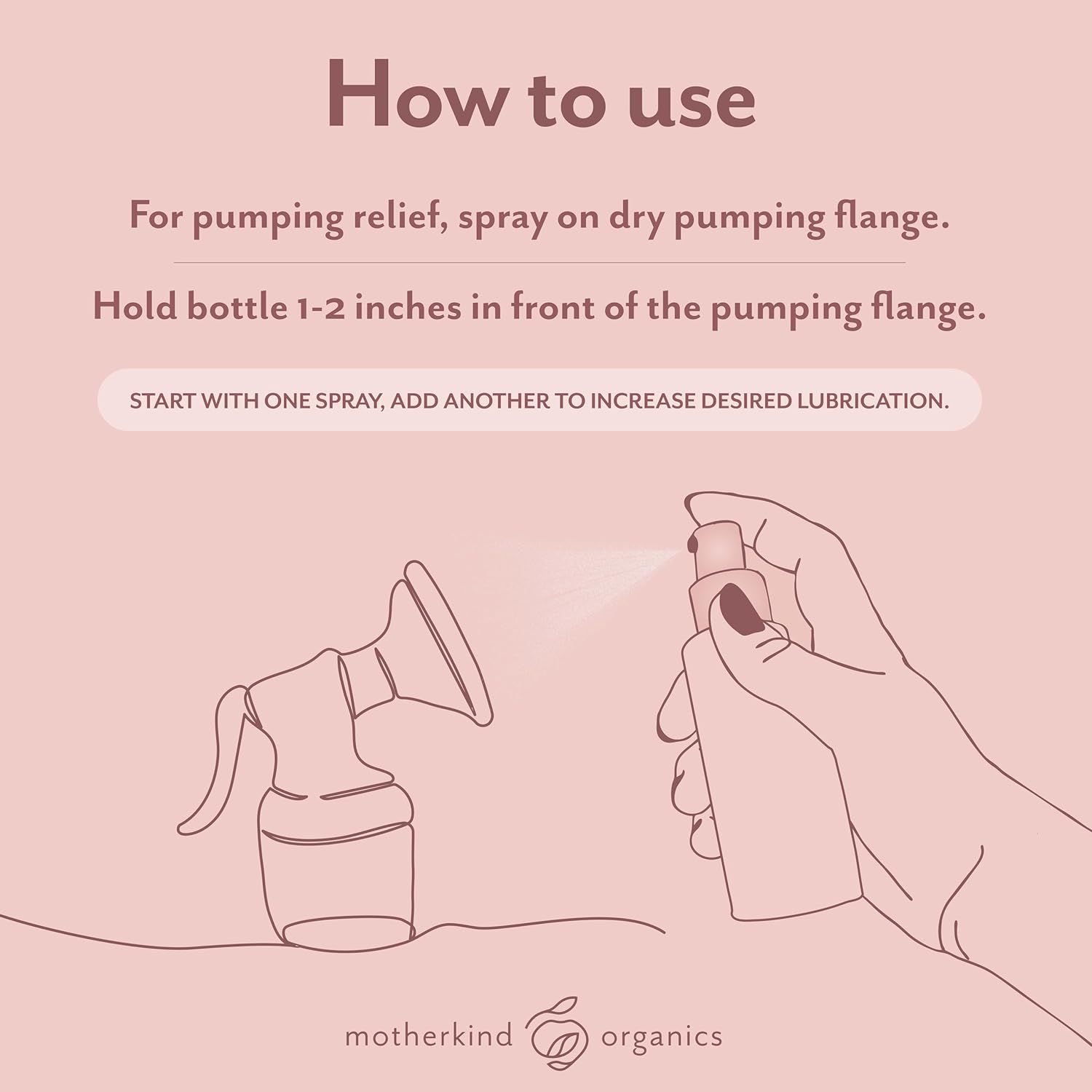 Motherkind Pumping Spray, Helps Chafing, Clogged Duct Relief, Lanolin-free Pump Spray Safe for Baby and Mama, USDA Certified Organic Breast Pump Spray, Soothing and Nourishing for Pumping Moms (2 oz) : Baby