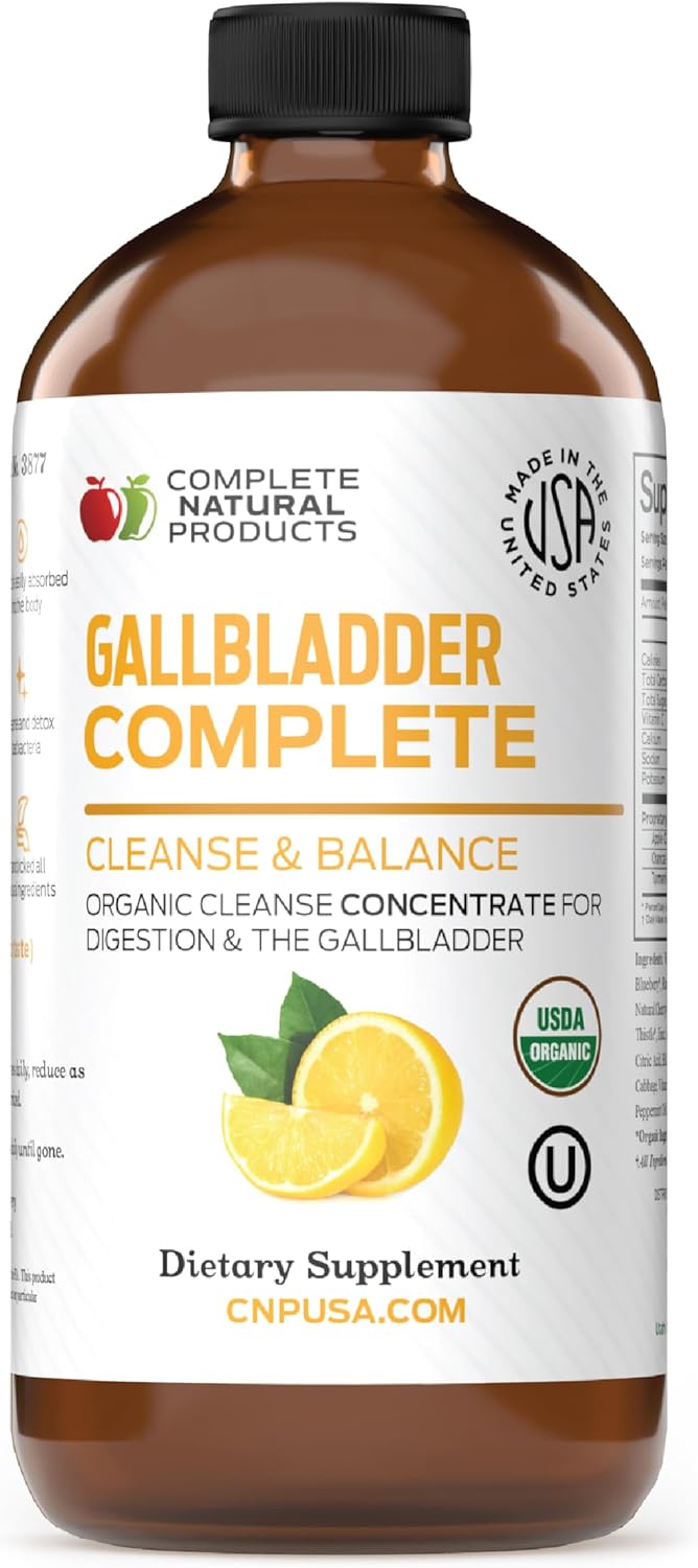 Gallbladder Complete 8Oz - Natural Organic Liquid Gallstones Cleanse, Support, & Sludge Formula Supplement