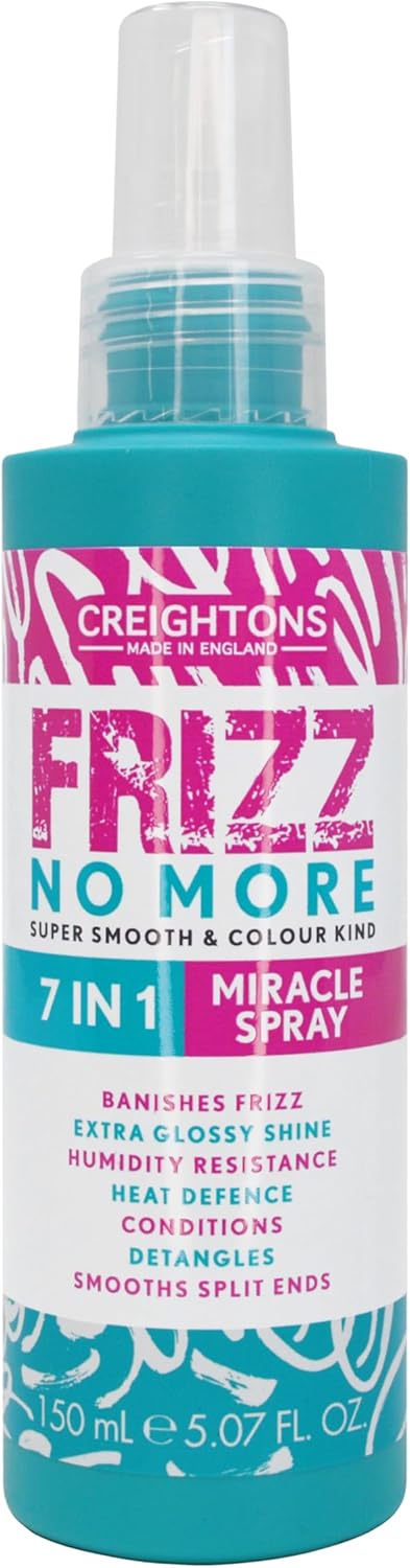 Frizz No More 7 In 1 Miracle Spray | All-In-One Hair Treatment | Frizz Control, Heat Protection, Detangling & Conditioning | For All Hair Types