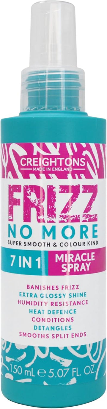 Frizz No More 7 In 1 Miracle Spray | All-In-One Hair Treatment | Frizz Control, Heat Protection, Detangling & Conditioning | For All Hair Types