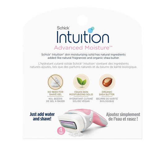 Schick Intuition Refill, Advanced Moisture Razors For Women | Intuition Razor Blades Refill With Organic Shea Butter, 6 Count (Pack Of 1)