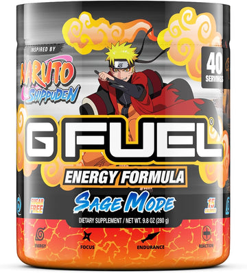 G Fuel Sage Mode Energy Powder, Sugar Free, Clean Caffeine Focus Supplement, Water Mix, Pomelo Fruit + Peaches Flavor, Focus Amino, Vitamin + Antioxidants Blend - 9.8 Oz (40 Servings)