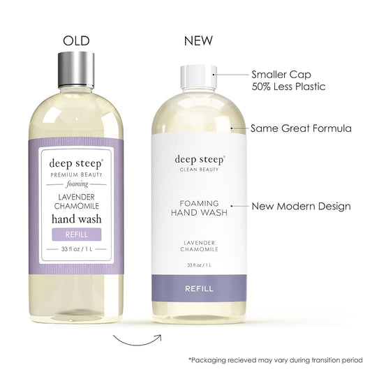 Deep Steep Foaming Hand Wash Refill, 33 Fl Oz (Lavender Chamomile)