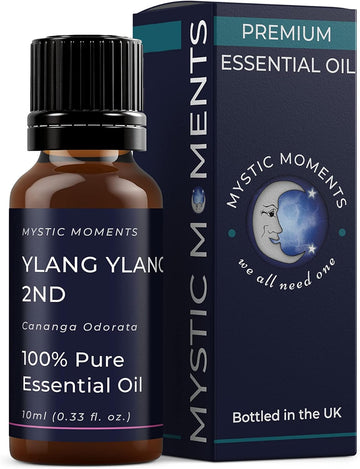 Mystic Moments | Ylang Ylang 2nd Essential Oil 10ml - Pure & Natural oil for Diffusers, Aromatherapy & Massage Blends Vegan GMO Free