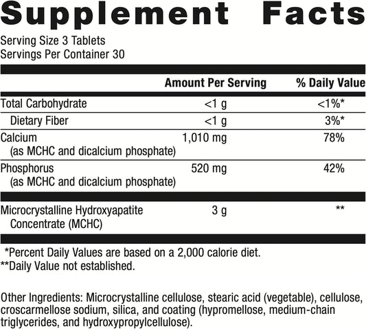 Metagenics Bone Builder Extra Strength - Calcium Supplement Supports Bone Health* - High Calcium Content For Bone Health* - With Phosphorus - Gluten-Free & Non-Gmo - 90 Tablets - 30 Servings