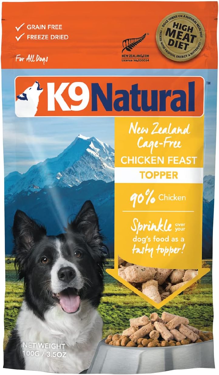 K9 Natural Grain-Free Freeze-Dried Dog Food Topper Chicken 3.5oz