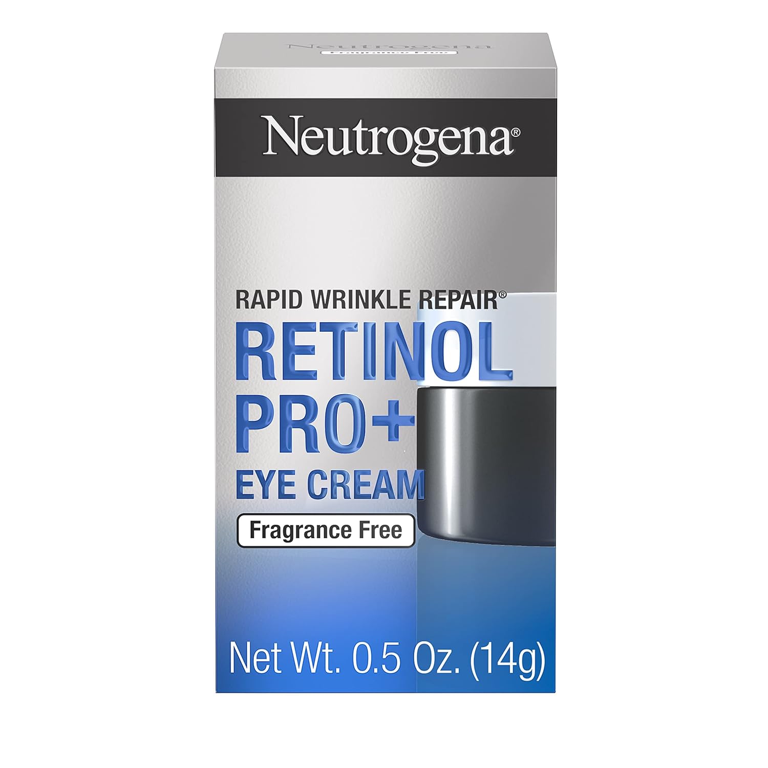 Neutrogena Fragrance-Free Visible Repair Retinol Pro+ Anti-Wrinkle Eye Cream, Targeted Eye Cream With Retinol & Hyaluronic Acid Improves The Look Of Dark Circles, Hypoallergenic, 0.5 Oz