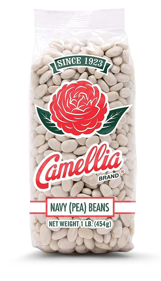 Camellia Brand Dried Navy (Pea) Beans, 1 Pound (6 Pack)