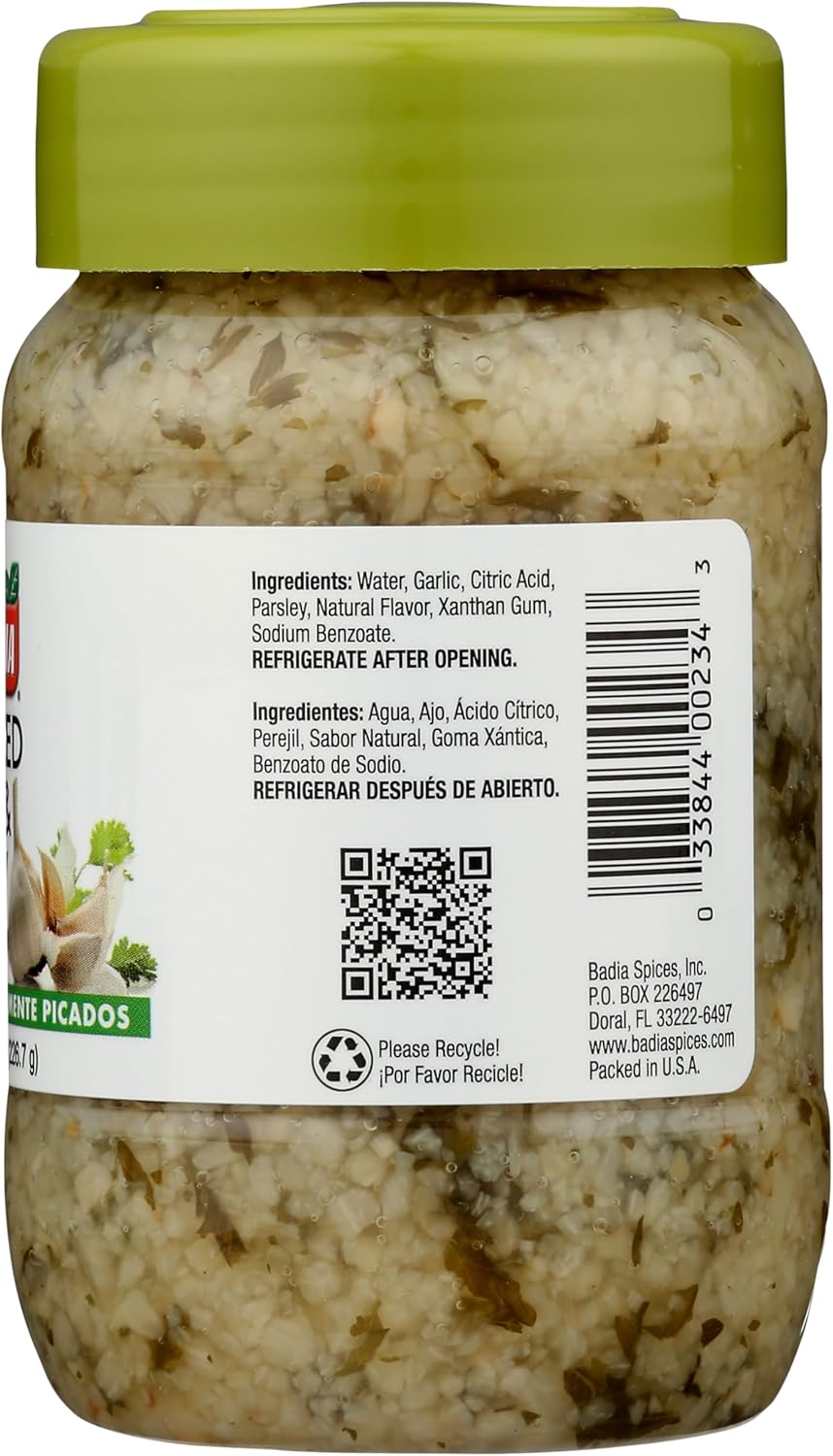 Badia Khlv00397486 8 Oz Garlic Minced Parsley Spice