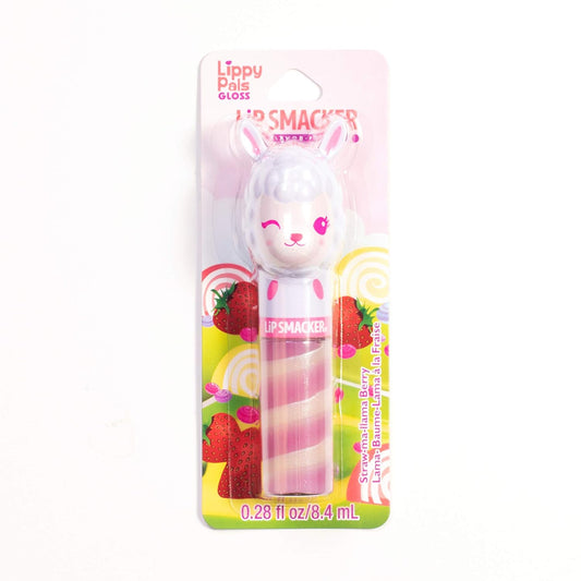 Lip Smacker Lippy Pals Swirls Llama, Flavored Moisturizing & Smoothing Soft Shine Lip Balm, Hydrating & Protecting Fun Tasty Glossy Finish, Cruelty-Free & Vegan - Straw-Ma-Llama Berry