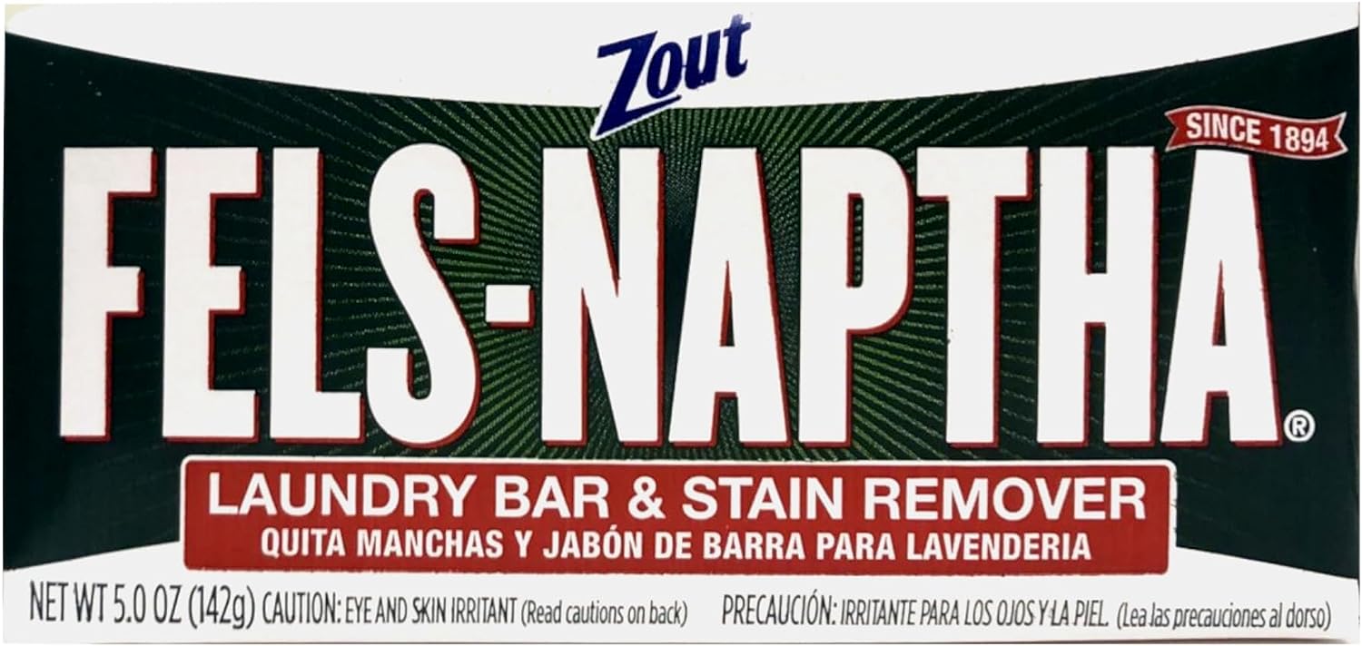 Zout Fels-Naptha Laundry Bar & Stain Remover & Pre-treater, 5 Ounce Pack of 10