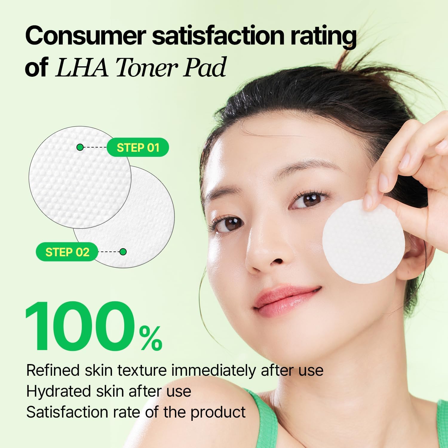 Lha Peeling Pad, Exfoliation And Hydrating, Ideal For All Skin Types, Korean Skin Care, Vegan (60 Pads)