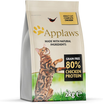 Applaws Complete Natural and Grain Free Dry Adult Cat Food, Chicken, 2 kg Bag?4022C
