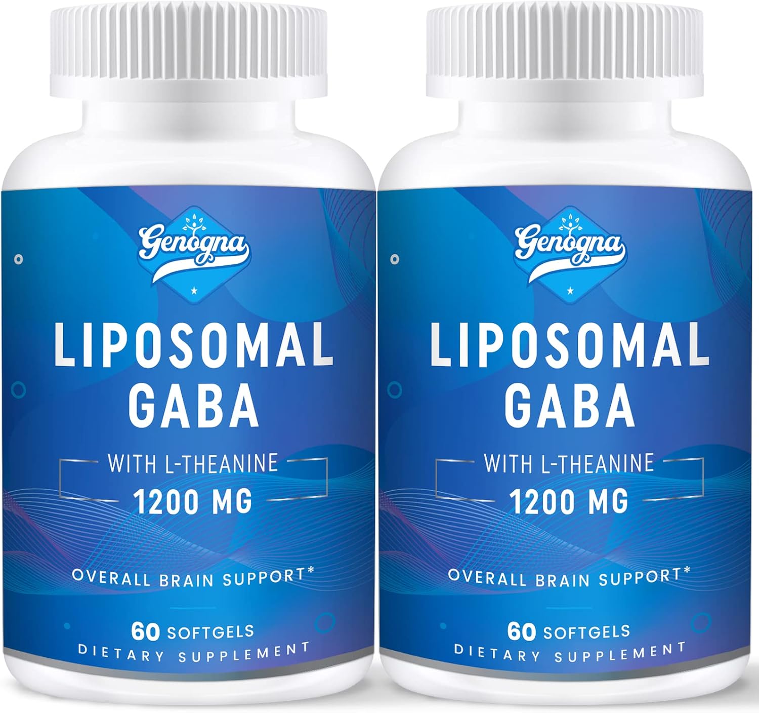 Gaba With L-Theanine Supplement 1200Mg - High Bioavailable Liposomal Gaba Supplements, 60 Capsules For Adults