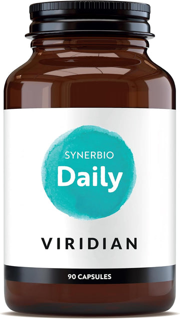Viridian - Synerbio Daily - 90 Caps | Expert Formulation Of Probiotics And Prebiotics For Gut Health | Supports Digestion, Non-Dairy, 1.5 Billion Bacteria Per Capsule | Ethically Sourced, No Fillers