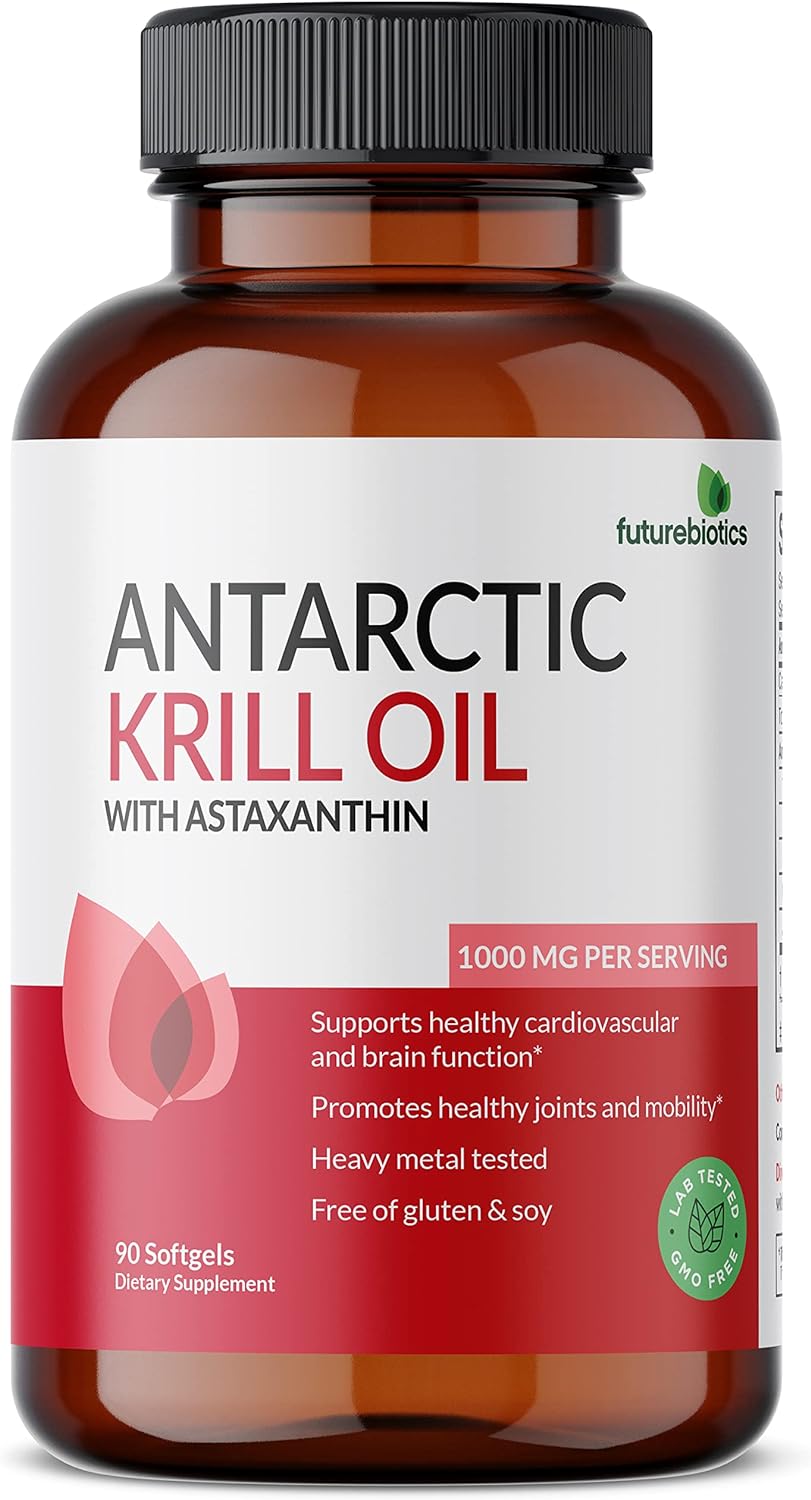 Futurebiotics Antarctic Krill Oil 1000mg with Omega-3s EPA, DHA, Astax