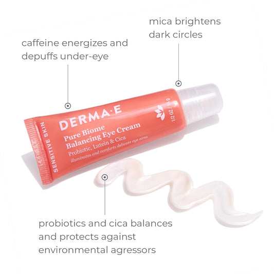 Derma E Pure Biome Balancing Eye Cream, 0.5 Oz