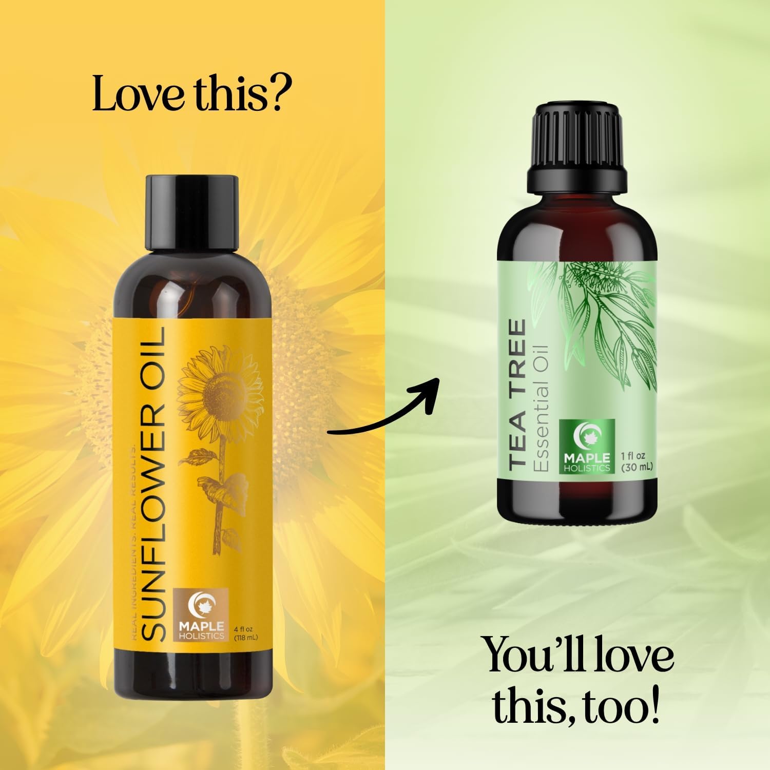 Sunflower Oil for Hair Skin and Nails - Anti Aging Skin Care with Vitamin E Oil for Skin and Hair Care - Pure Sunflower Oil Skin Moisturizer for Dry Skin and Carrier Oil for Essential Oils Mixing : Health & Household