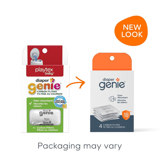 Diaper Genie Carbon Filter (4-Pack) | Diaper Pail Odor Eliminator & Deodorizer | Compatible With The Diaper Genie Complete And Expressions Pail