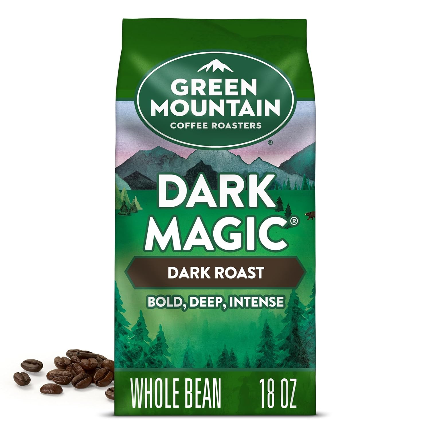 Green Mountain Coffee Roasters Dark Magic, Whole Bean Coffee, Bagged 18 oz