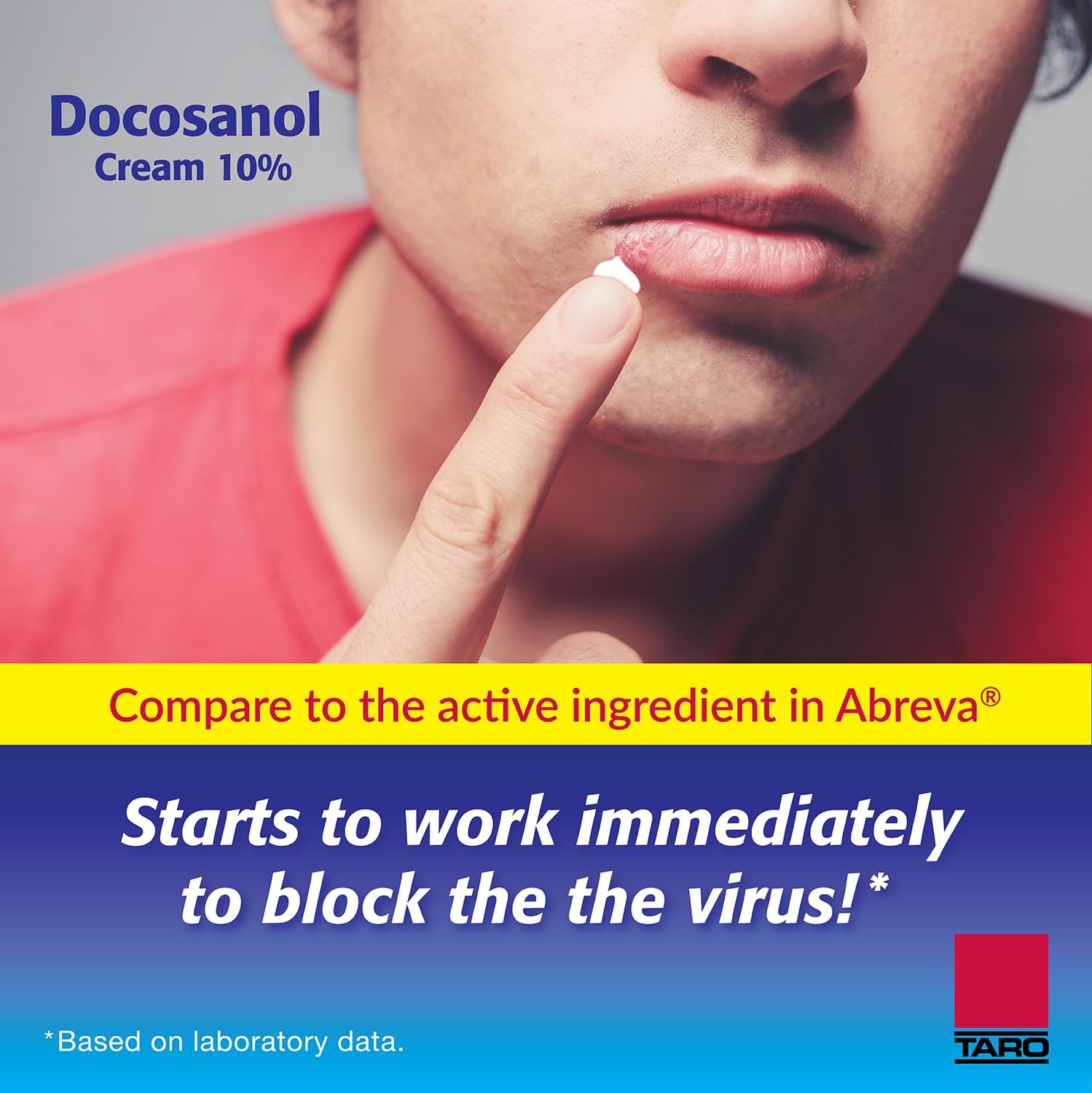 TARO Cold Sore/Fever Blister Treatment - Docosanol 10% Cream (0.07 oz - 1 Tube) : Health & Household