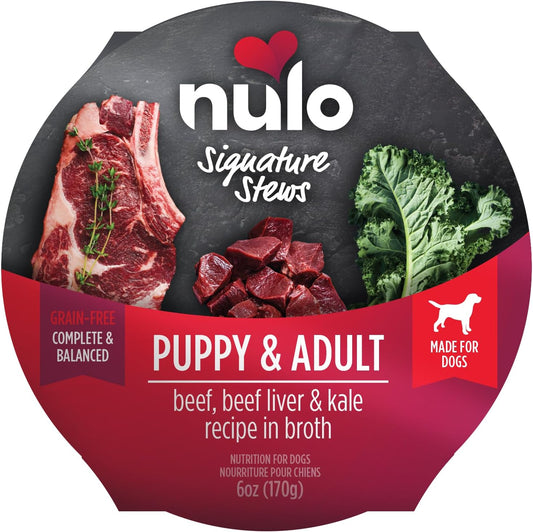 Nulo Dog Signature Stew Beef, Beef Liver, & Kale In Broth, 16 X 6 Oz Cup