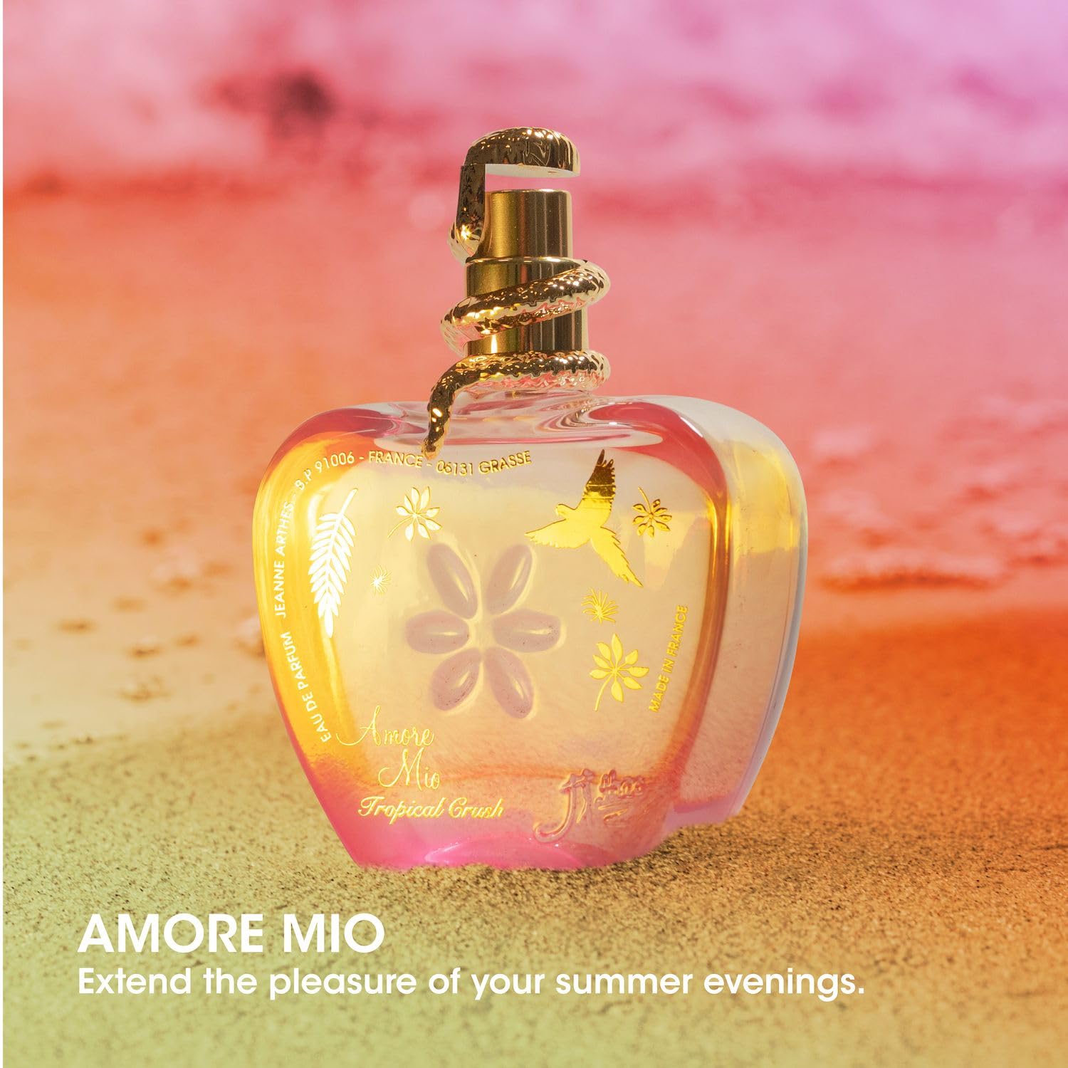 Jeanne Arthes - Amore Mio Tropical Crush Eau De Parfum - Spray Perfume For Women - Fruity Floral Scent - Notes Of Cassis, Raspberry Sorbet, Mandarin - Made In France - 3.38 Fl.Oz : Beauty & Personal Care