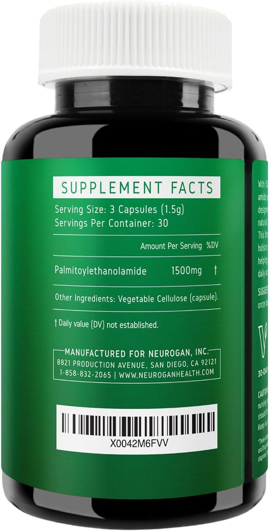 Ultra Micronized Palmitoylethanolamide (Pea) Supplement - 1500 Mg Per Serving - Highly Purified & Bioavailable - 90 Capsules - Natural Support For Men And Women