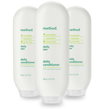 Method Everyday Conditioner, Daily Zen With Cucumber, Green Tea, And Seaweed Scent Notes, Paraben And Sulfate Free, 13.5 Oz (Pack Of 3)