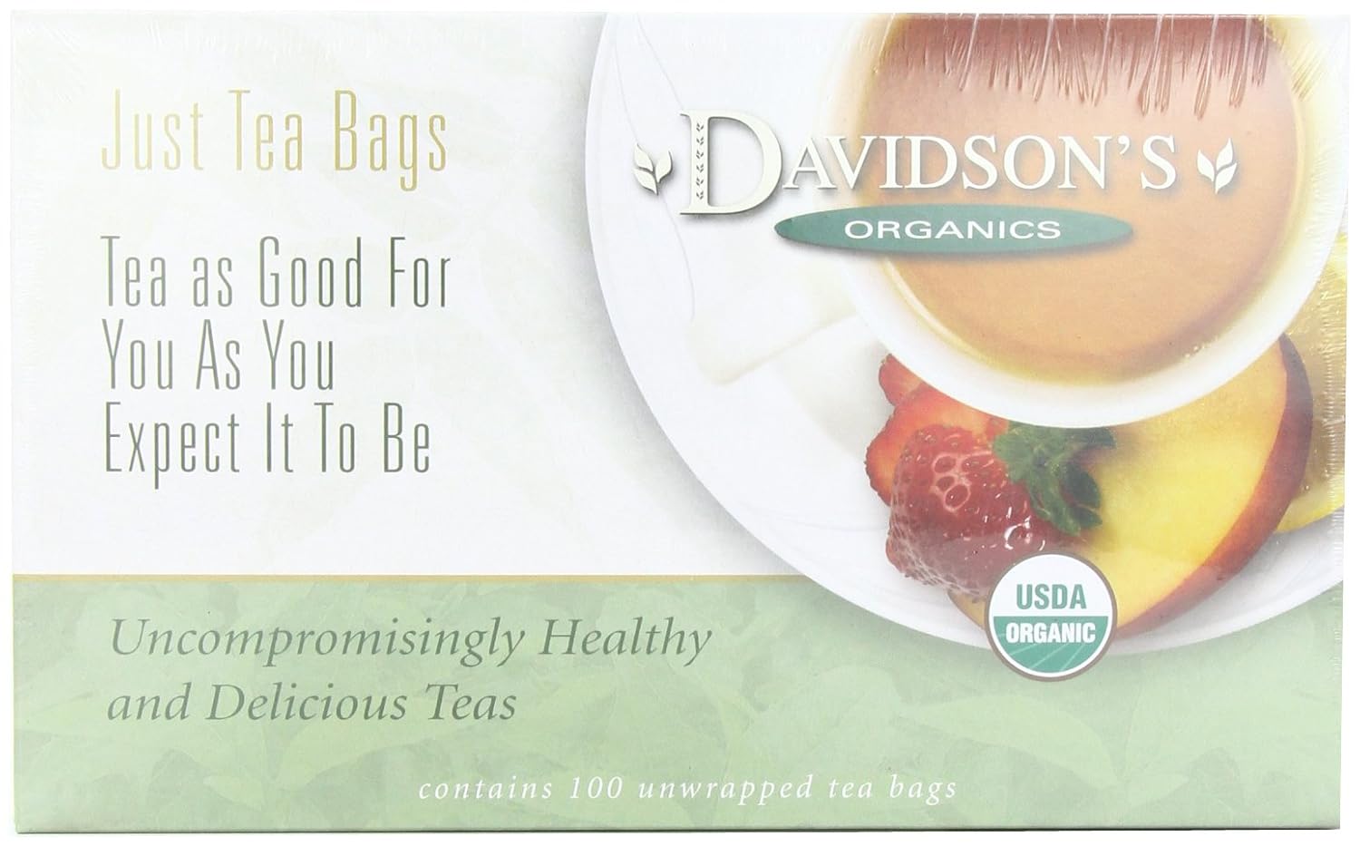 Davidson'S Organics, Hibiscus Flowers, 100-Count Unwrapped Tea Bags