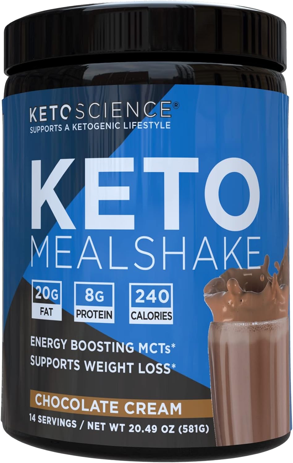 Keto Science Ketogenic Meal Shake Chocolate Dietary Supplement, Rich i