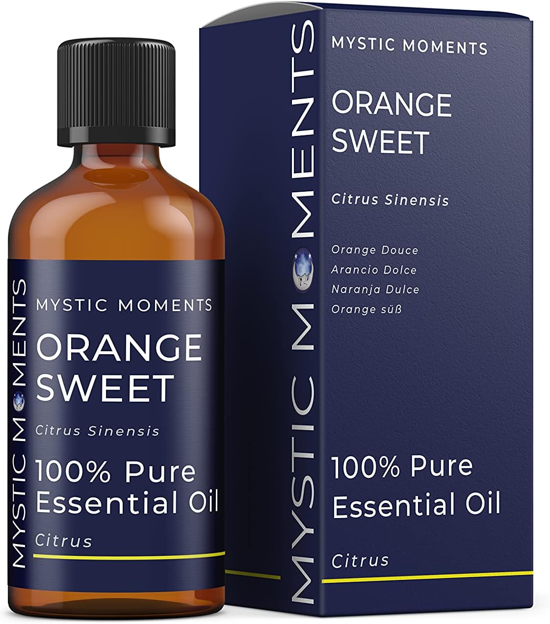 Mystic Moments | Orange Sweet Essential Oil 100ml - Pure & Natural oil for Diffusers, Aromatherapy & Massage Blends Vegan GMO Free