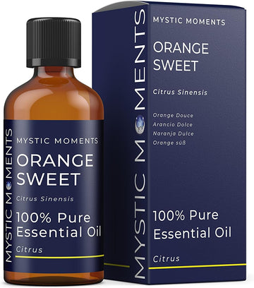 Mystic Moments | Orange Sweet Essential Oil 100ml - Pure & Natural oil for Diffusers, Aromatherapy & Massage Blends Vegan GMO Free