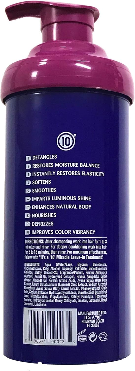 It’S A 10 Haircare - Miracle Hair Mask, Conditioning Treatment, For Dry And Damaged Hair, Nourishing And Smoothing, 517Ml