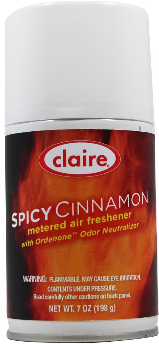 Claire C-122 7 Oz. Spicy Cinnamon Metered Air Freshener Aerosol Can (Case of 12) : Health & Household