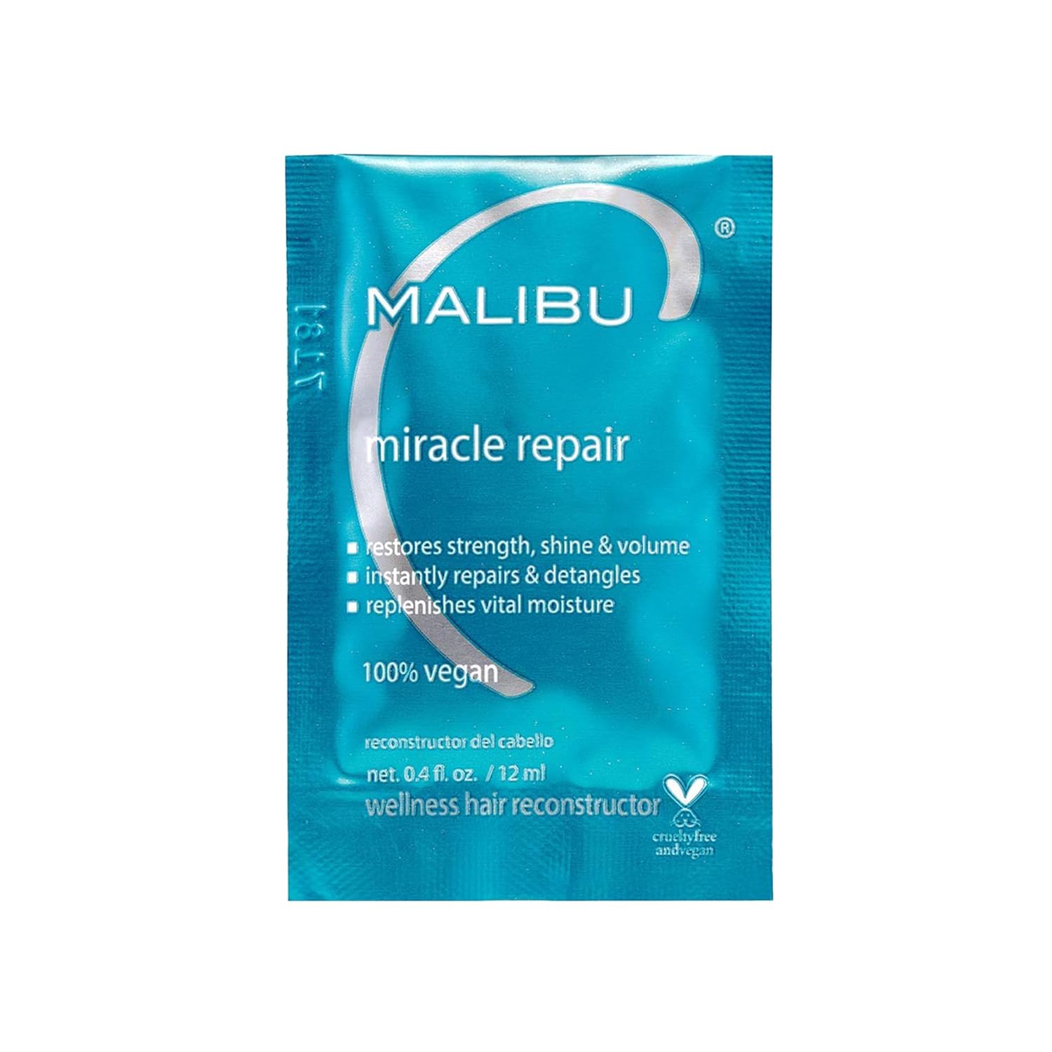 Malibu C Miracle Repair Hair Reconstructor - Nourishing Treatment For Weak, Damaged Strands - Flax Protein & Vitamin B5 For Moisture