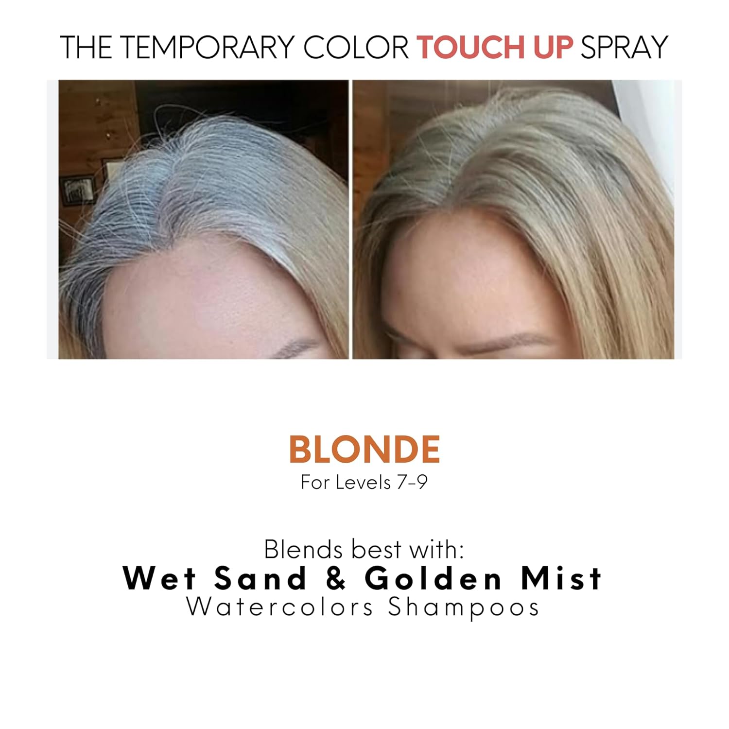 Watercolors Color Root Concealer, Temporary Hair Touch Up Spray Dye for Gray Cover Up (BLONDE) : Beauty & Personal Care