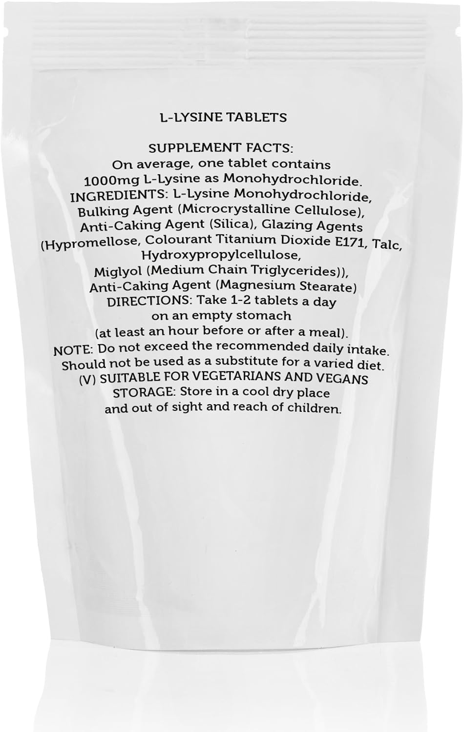 L-lysine Hydrochloride 1000mg Health Food Supplement Amino Acid 30 Tablets Pills HEALTHY MOOD UK Quality Nutrients :Health & Personal Care