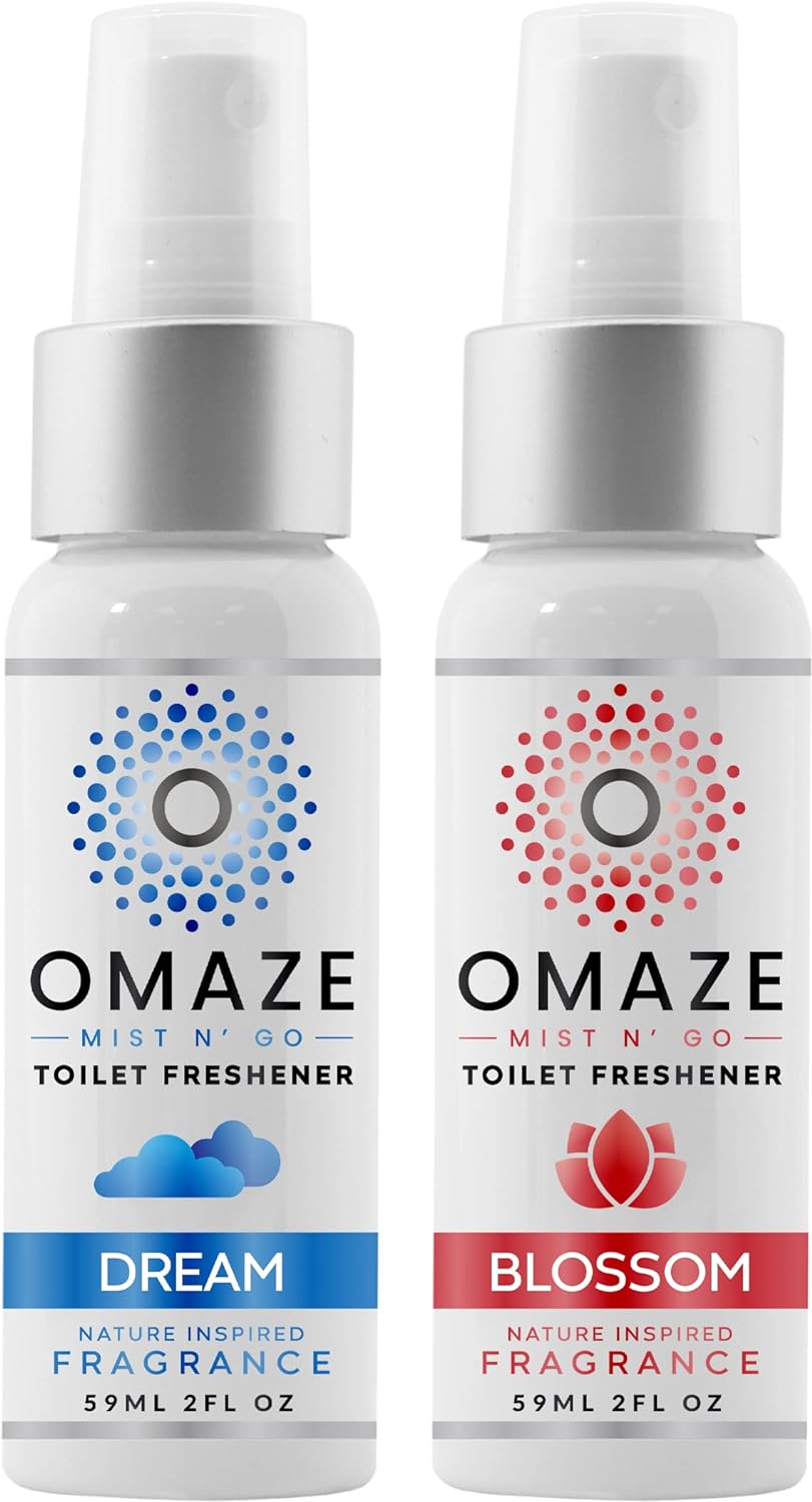 Mist N Go Toilet Freshener, Dream + Blossom Scent 2Fl Oz | Odor Neutralizer for Toilets